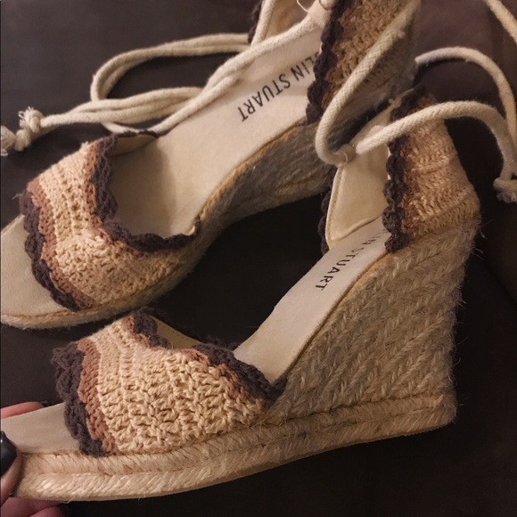 Colin Stuart Crochet Wedge Strapy Sandal - Picture 2 of 3